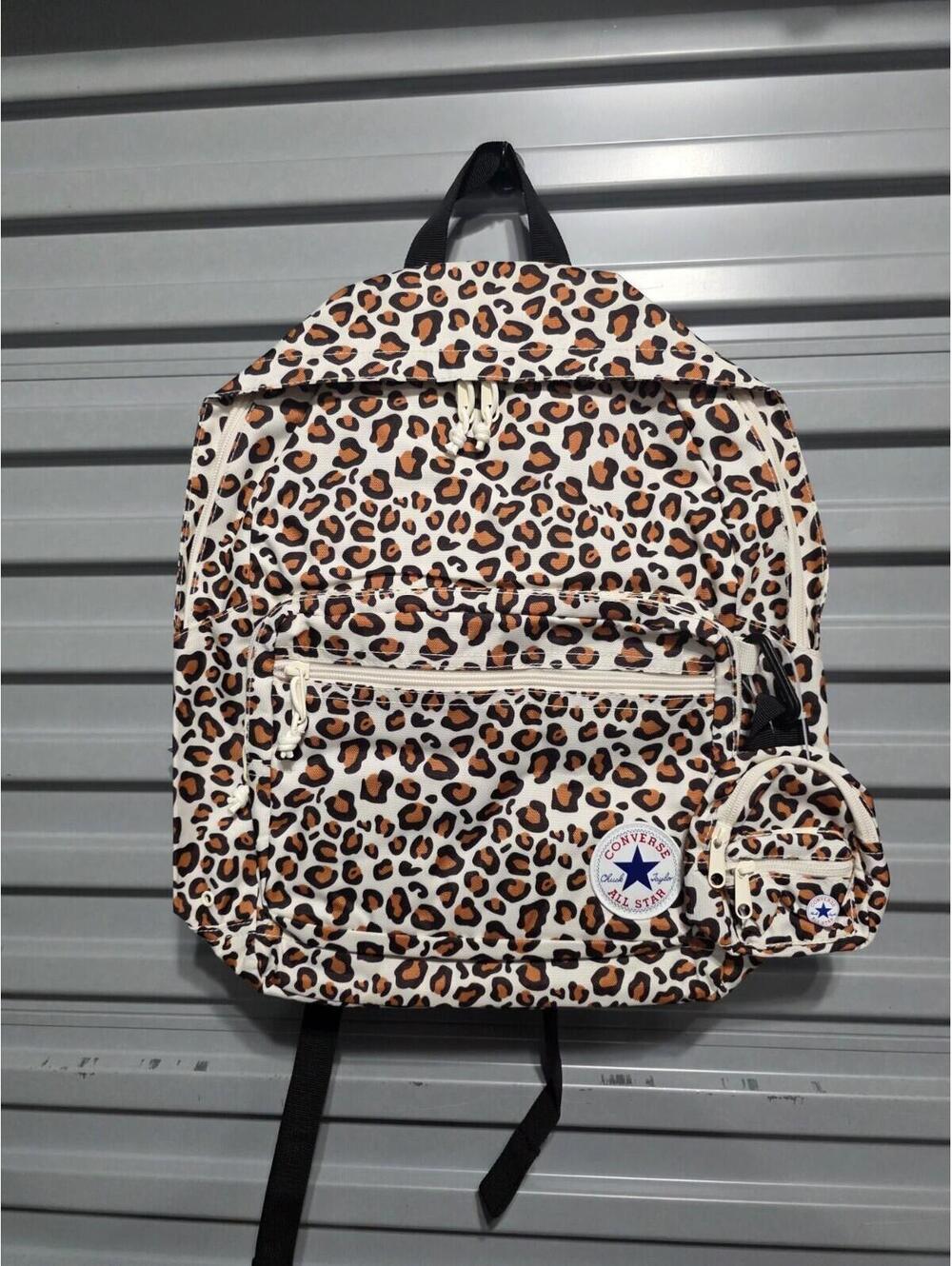 Converse Go To Backpack Full Size Cheetah Chuck Taylor All Star Bag Animal Print